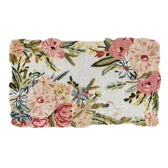 Brand New Mackenzie-Childs Flower Garden Rug 3" x 5" - Picture 1 of 2